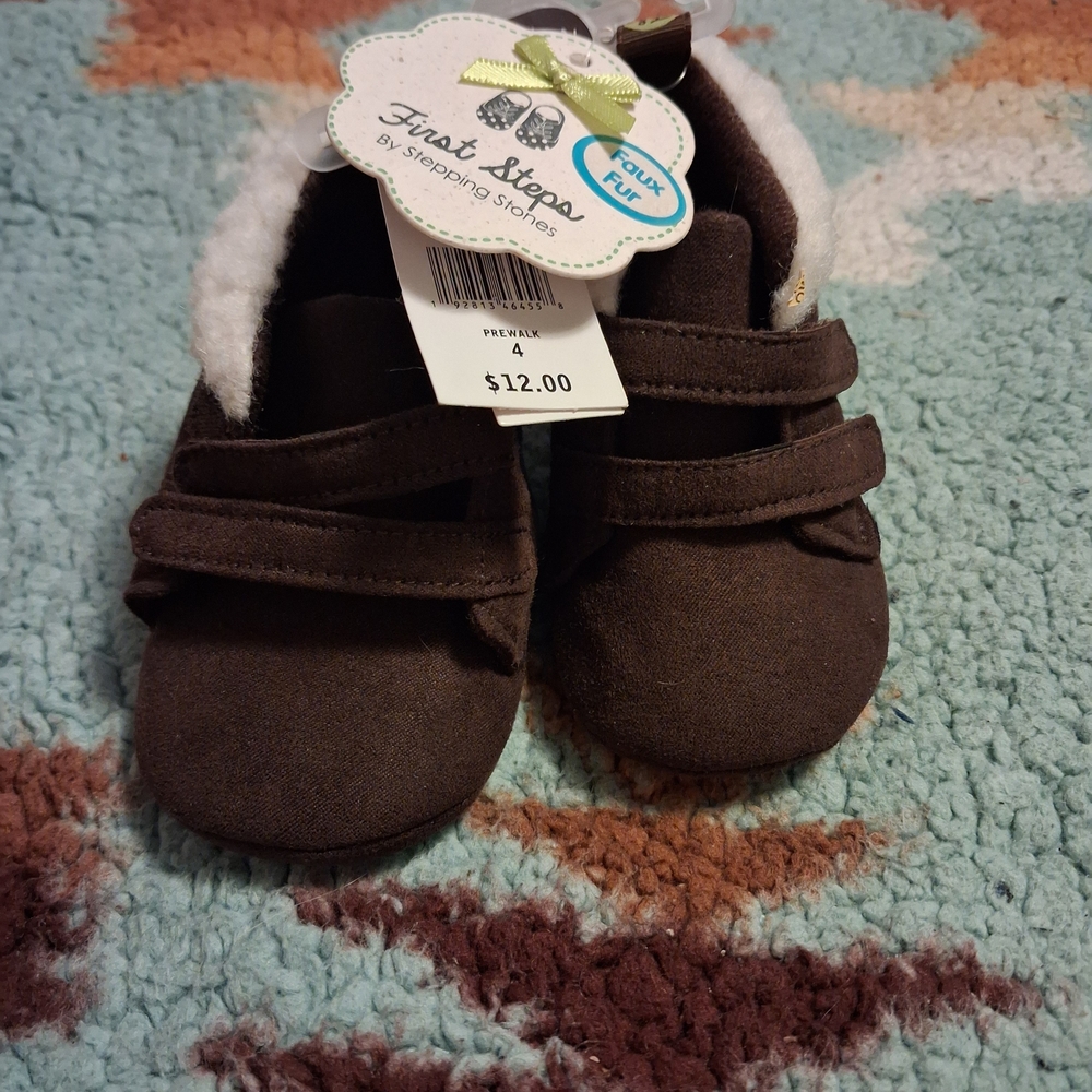 First Steps Brown Baby Walker Shoes